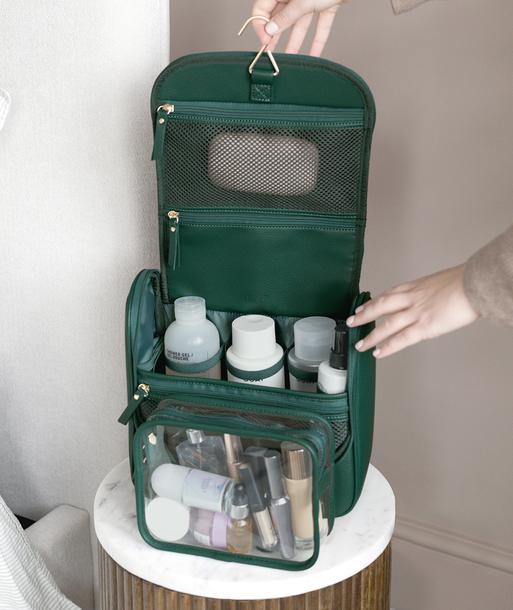 Forest Green Hanging Washbag