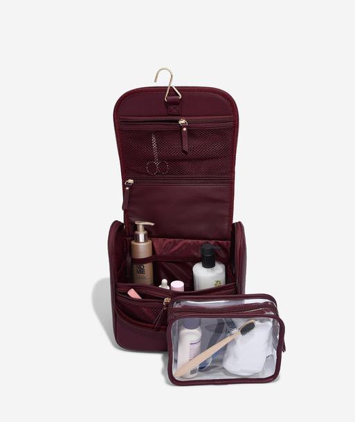 Burgundy Hanging Washbag