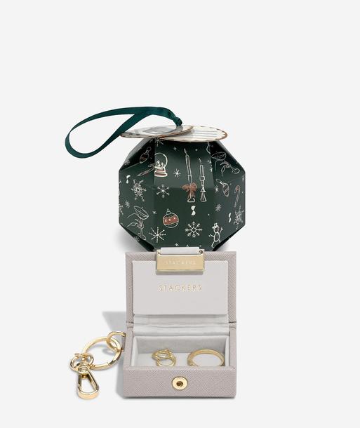 Taupe Nano Jewellery Box Keyring Bauble