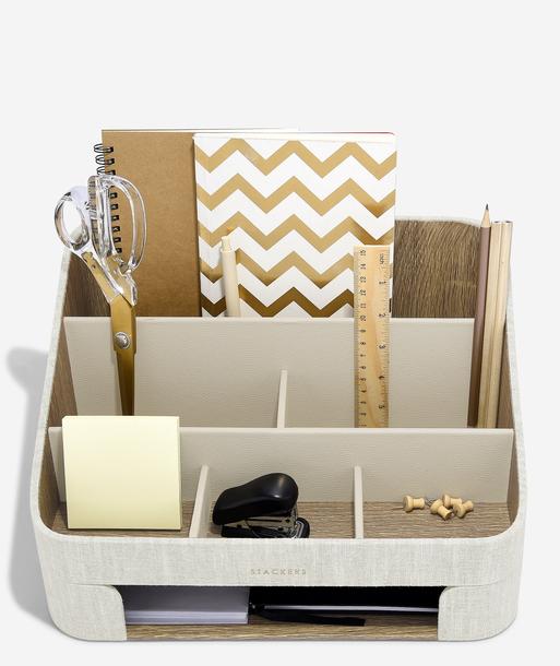 Oatmeal & Linen Desk Organiser Set