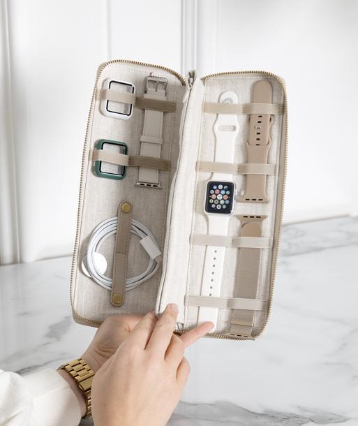 Oatmeal & Linen Smart Watch Organiser