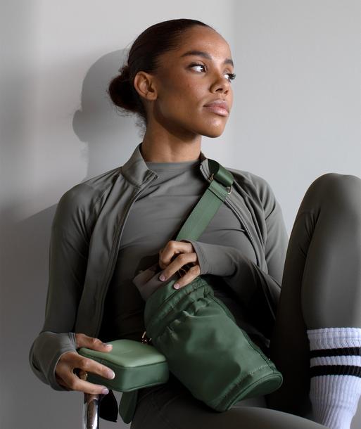 Recycled Nylon Green Bottle Bag