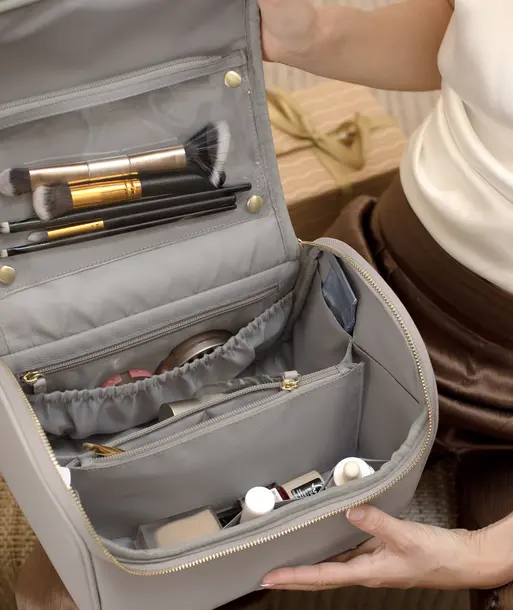 Taupe Large Cosmetic Case