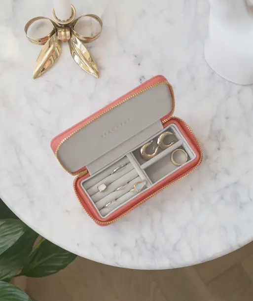 Grapefruit Medium Zipped Jewellery Box