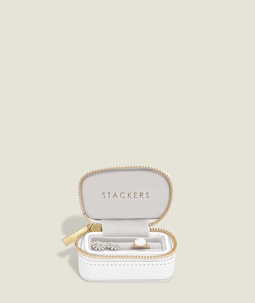 White Pebble Ring Box For Collars
