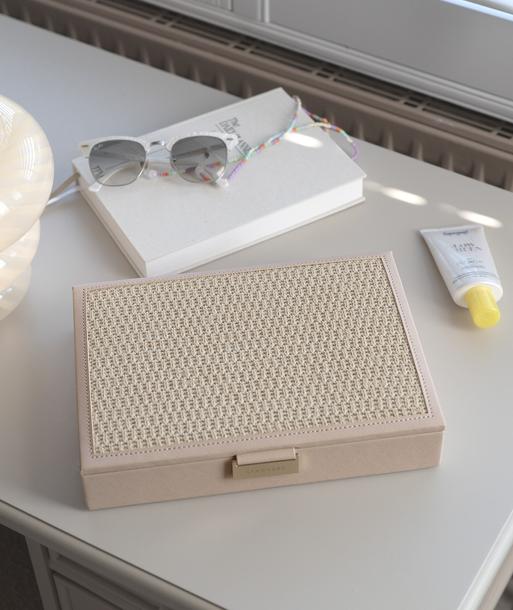Blush Raffia Classic Jewellery Box Lid