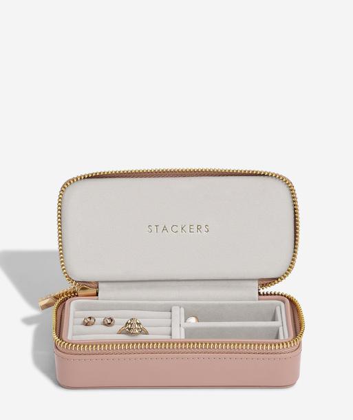 Patent Rose Medium Travel Jewellery Box