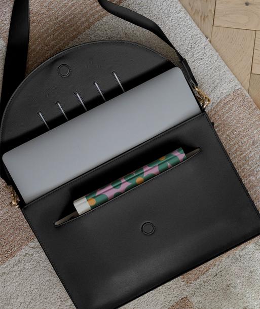 Black Sleek Laptop & Clip on Cable Tidy Set