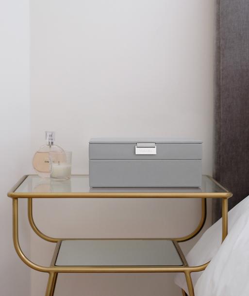 Pebble Grey Classic Jewellery Box Set of 2 With Accessories