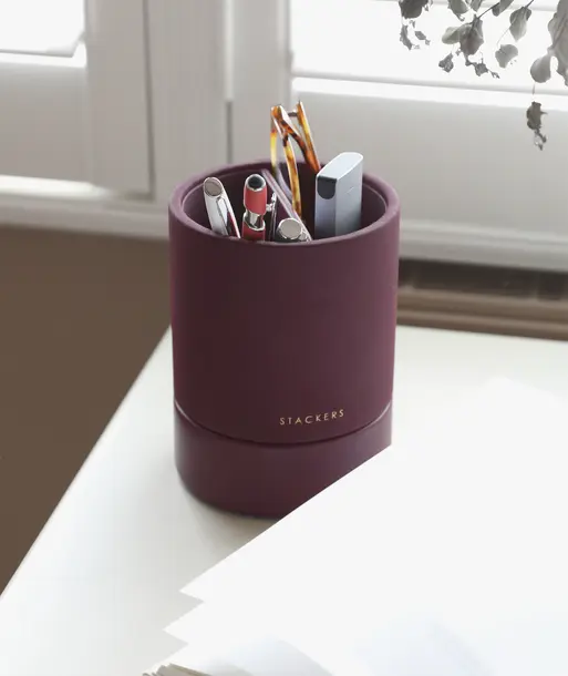 Garnet Red Stationery Pot