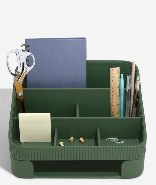 Emerald Green Desk Organiser Set