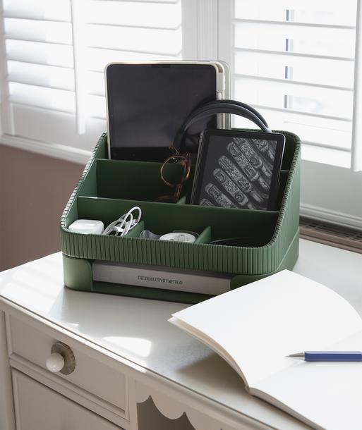 Emerald Green Desk Organiser Set