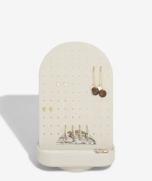 Oatmeal & Linen Rotating Earring Organiser