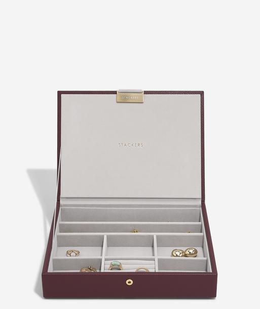 Burgundy Classic Jewellery Box Lid
