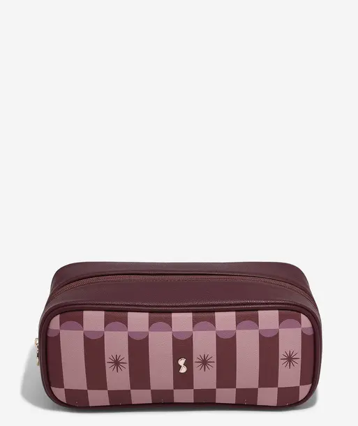Chequered Star Expanding Cosmetic Bag