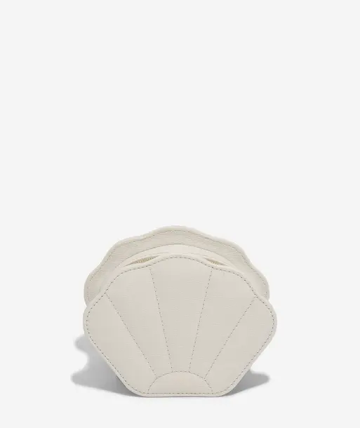 Oatmeal Shell Travel Jewellery Box