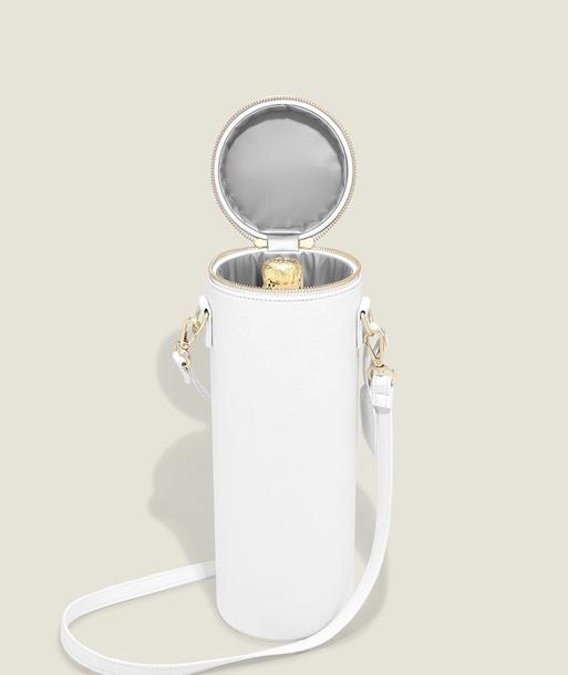 Pebble White Champagne Bottle Bag