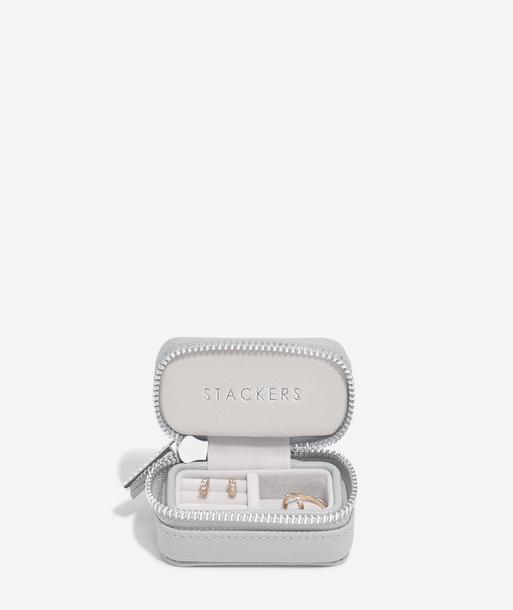 Pebble Grey Petite Zipped Jewellery Box