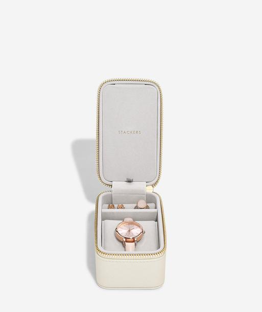 Limited Edition Metallic Pearl Travel Jewellery & Watch Box
