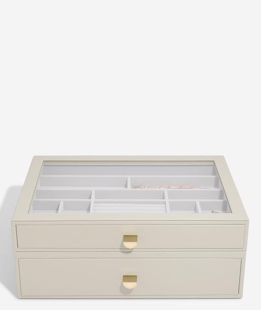Oatmeal Supersize Display Jewellery Box Set of 2