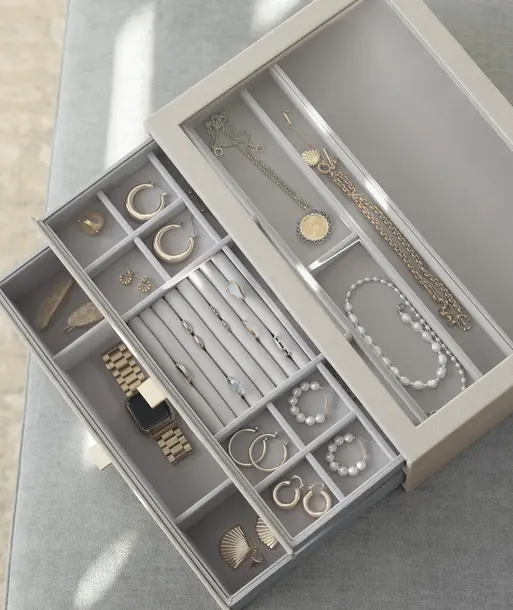 Oatmeal Supersize Display Jewellery Box Set of 2