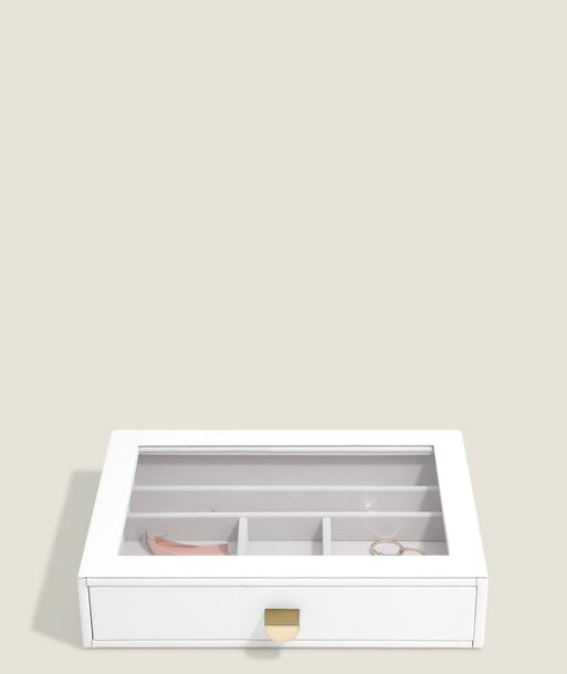 Pebble White Classic Jewellery Box Display Drawer