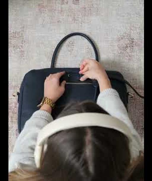 Navy Blue Laptop Bag