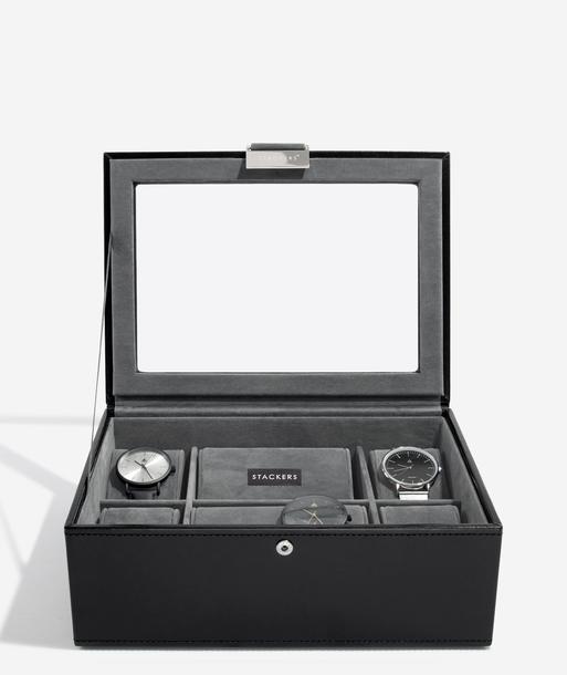 Black 8 Piece Watch Box