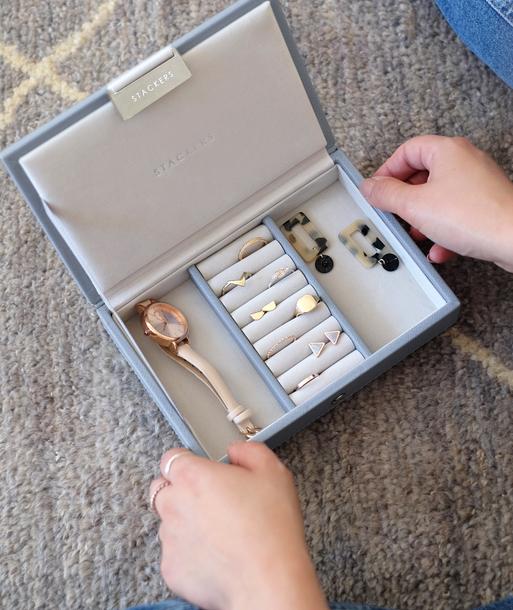 Dusky Blue Mini Jewellery Box Lid