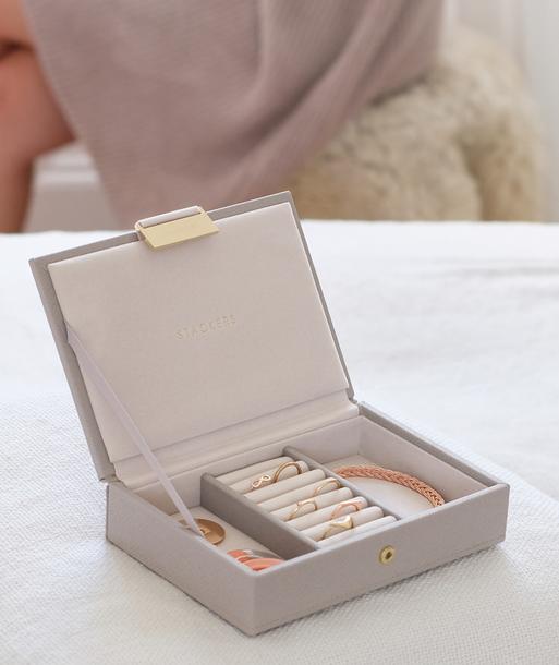 Taupe Mini Jewellery Box Lid
