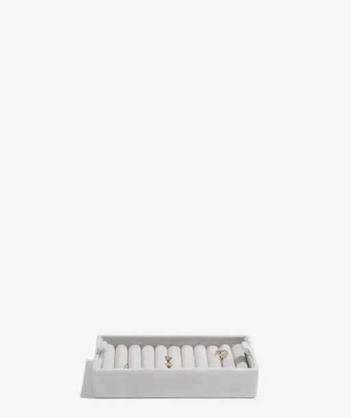 Grey Velvet Ring Holder