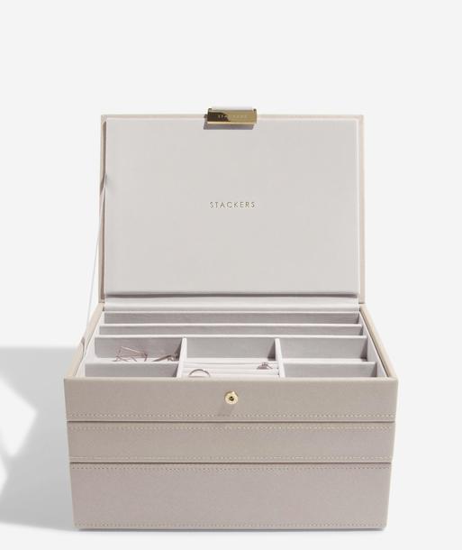 Taupe Classic Jewellery Box Set of 3