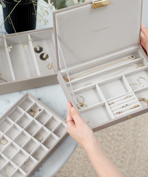Taupe Classic Jewellery Box Set of 3