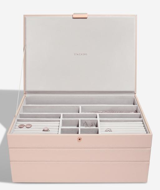 Blush Pink Supersize Jewellery Box Set of 3