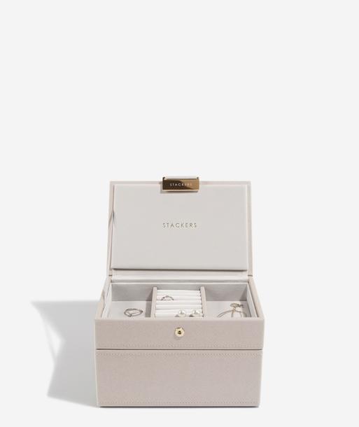 Taupe Mini Jewellery Box Set of 2