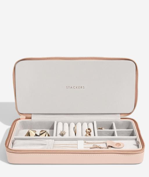 Blush Sleek Necklace Zipped Jewellery Box