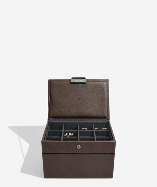Brown Mini Watch & Cufflink Box
