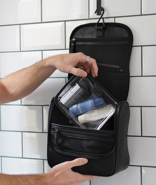 Black Hanging Washbag