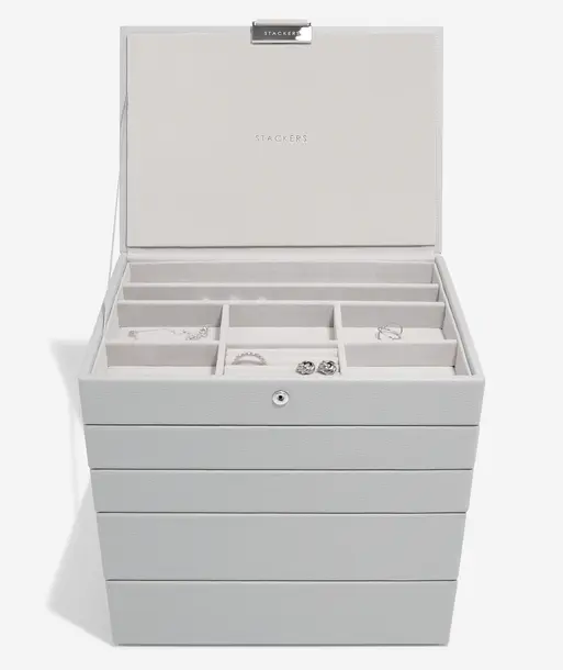 Pebble Grey Classic Jewellery Box Set of 5