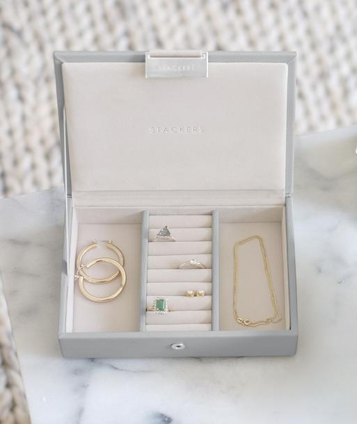Pebble Grey Mini Jewellery Box Lid