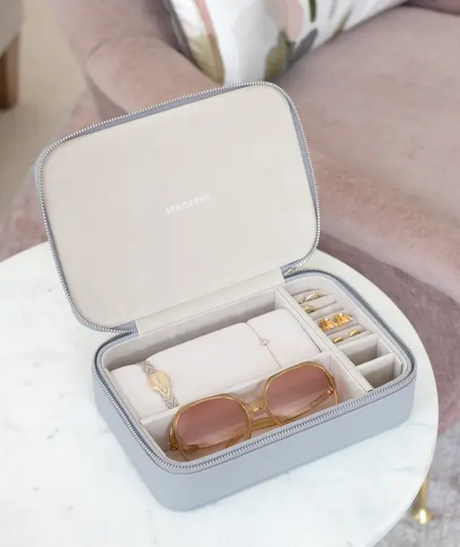 Lavender Zipped Jewellery & Accessories Box