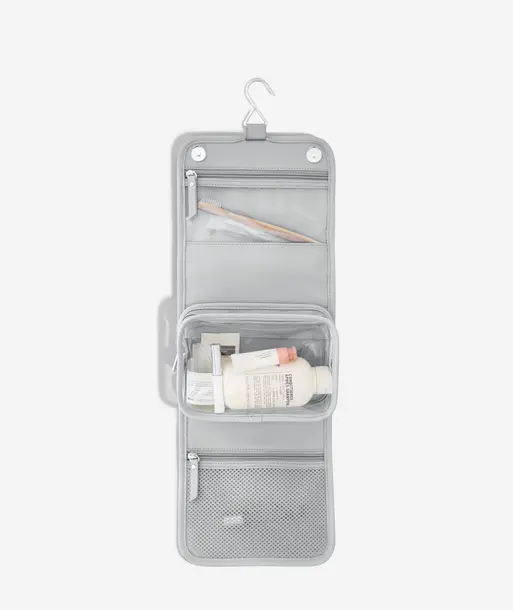 Pebble Grey Small Hanging Washbag