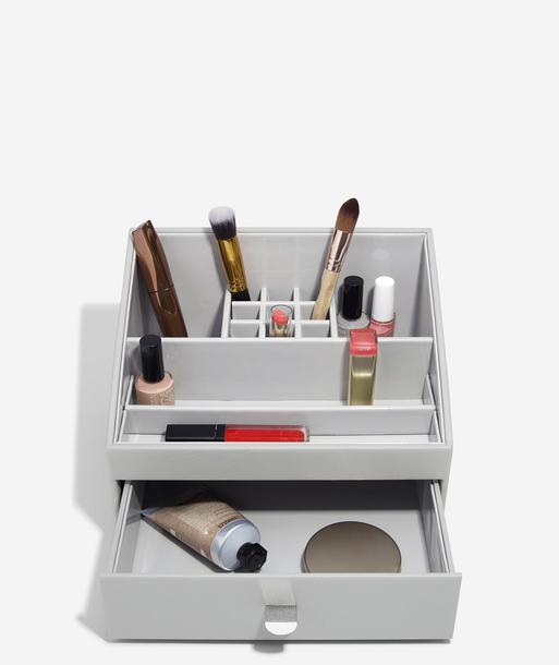 Pebble Grey Makeup Organiser