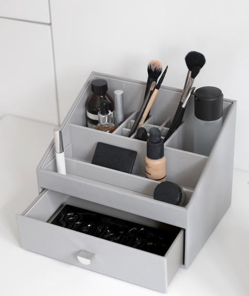 Pebble Grey Makeup Organiser