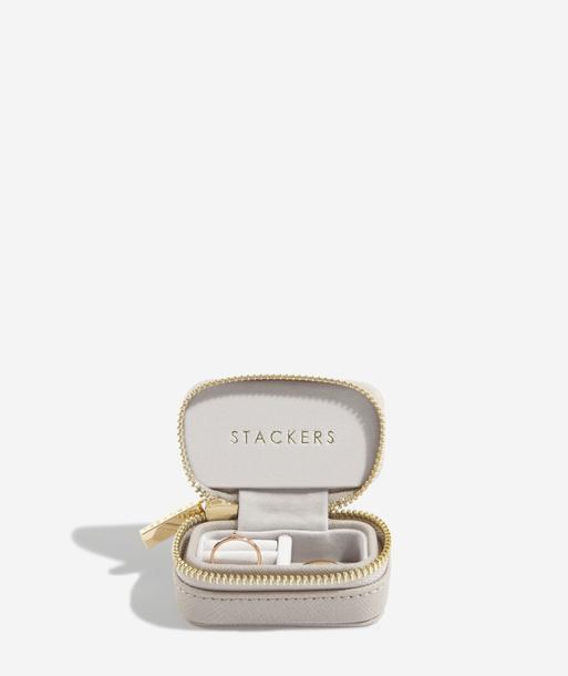 Taupe Petite Zipped Jewellery Box
