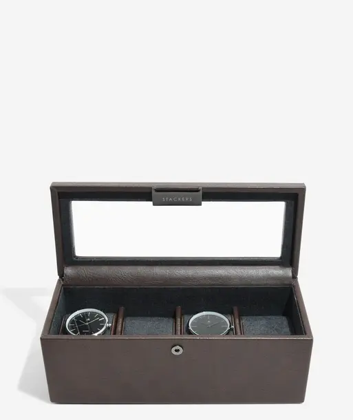 Brown 4 Piece Watch Box
