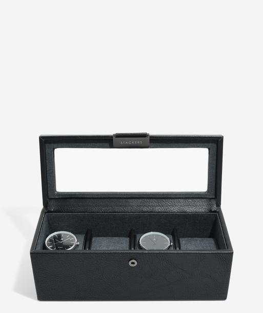 Black 4 Piece Watch Box