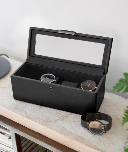 Black 4 Piece Watch Box
