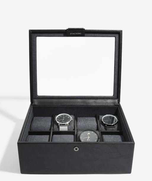 Black 8 Piece Watch Box