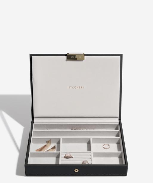 Black Classic Jewellery Box Lid